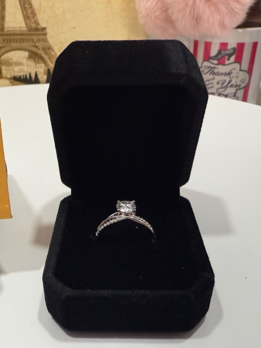 COUTURE ROUND CUT MOISSANITE RING! (SIZE 7) - Picture 5 of 16